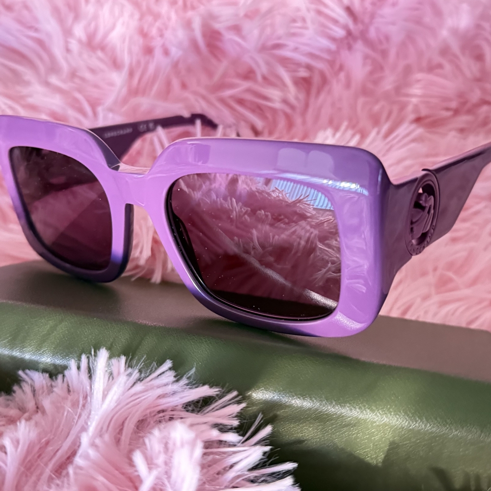 Longchamp Bold Purple Square Sunglasses